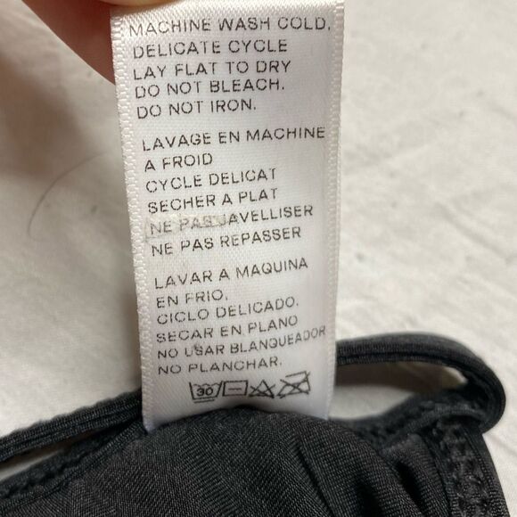 Good American Women's Triangle Support Bikini Top Black Size 3 (Large) NWOT - Picture 9 of 10